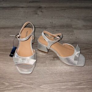 Torrid Shimmering Silver Block Heels